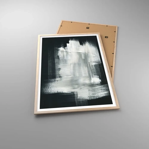 Plagát v ráme zo svetlého duba - Utkané zvisle a vodorovne - 61x91 cm