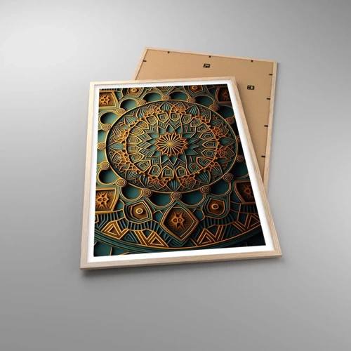 Plagát v ráme zo svetlého duba - V arabskom štýle - 61x91 cm