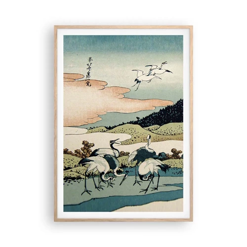 Plagát v ráme zo svetlého duba - V japonskom duchu - 70x100 cm