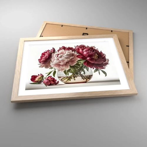 Plagát v ráme zo svetlého duba - V plnom rozkvete krásy - 40x30 cm
