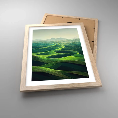 Plagát v ráme zo svetlého duba - V zelených údoliach - 30x40 cm