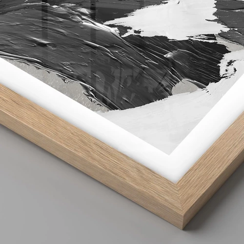 Plagát v ráme zo svetlého duba - Veľkorysá abstrakcia - 40x50 cm