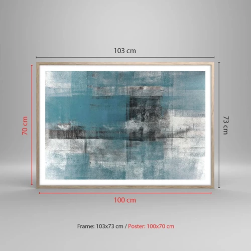Plagát v ráme zo svetlého duba - Voda a vzduch - 100x70 cm