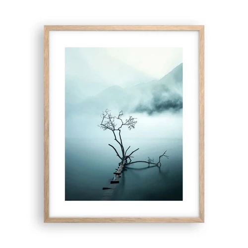 Plagát v ráme zo svetlého duba - Z vody a hmly - 40x50 cm