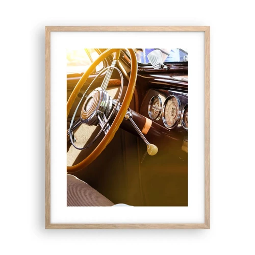 Plagát v ráme zo svetlého duba - Závan luxusu z minulosti - 40x50 cm