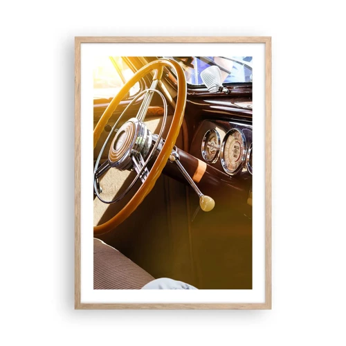 Plagát v ráme zo svetlého duba - Závan luxusu z minulosti - 50x70 cm