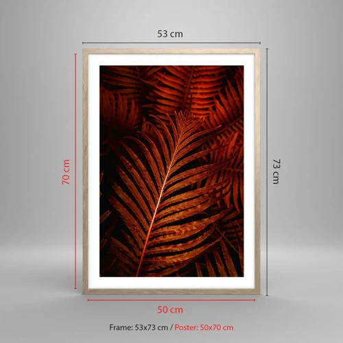 Plagát v ráme zo svetlého duba - Žiar života - 50x70 cm
