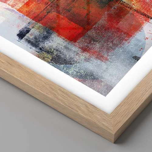 Plagát v ráme zo svetlého duba - Žiariaca kompozícia - 40x30 cm