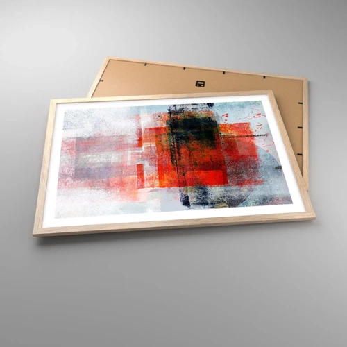 Plagát v ráme zo svetlého duba - Žiariaca kompozícia - 70x50 cm