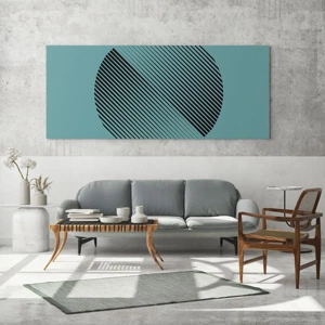 Obraz na skle - Kruh – geometrická variácia - 160x50 cm