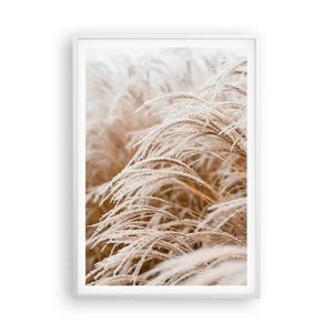 Plagát v bielom ráme - Klanenie jesennému slnku - 70x100 cm